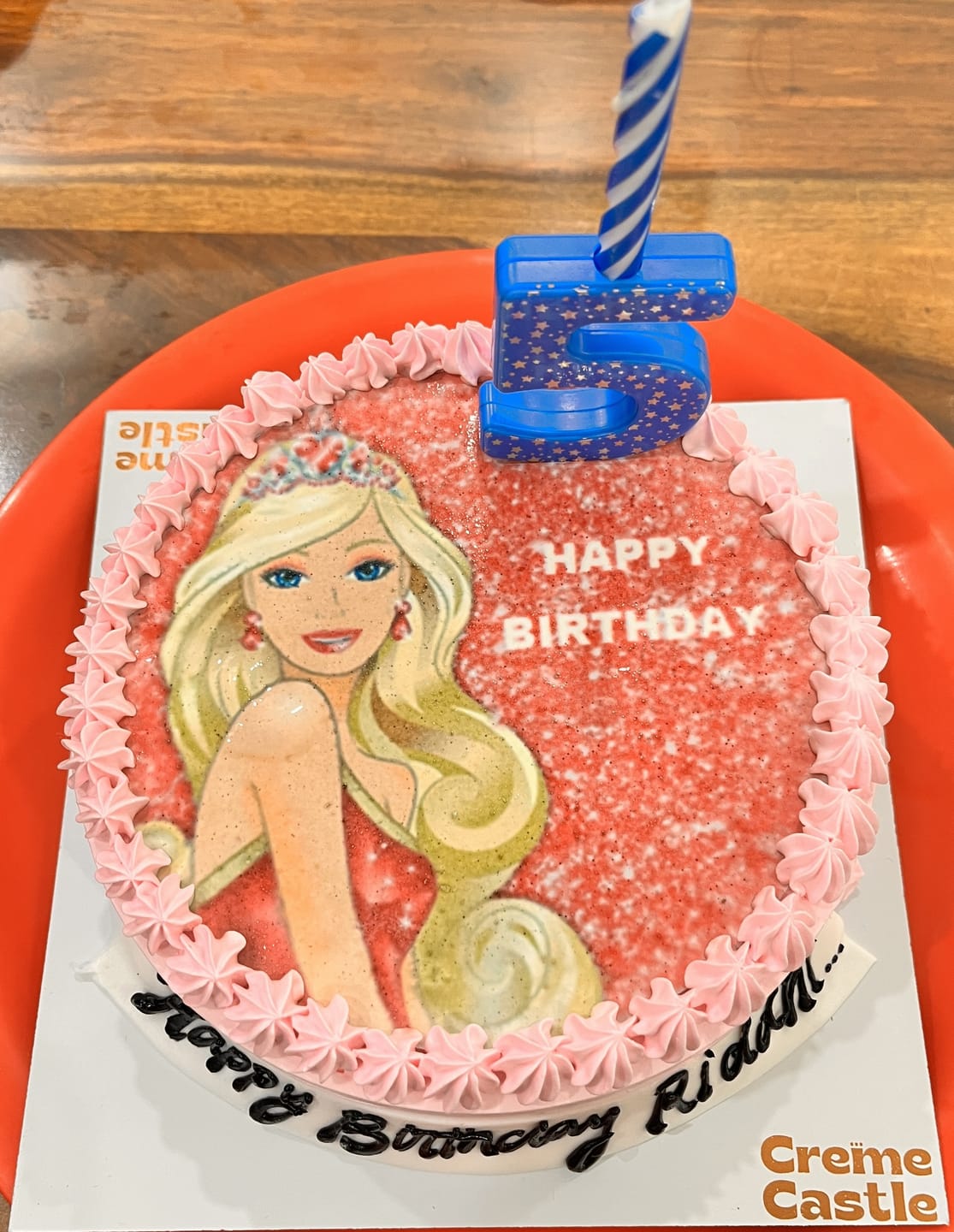 Customer photo review of Barbie Girl Photo Cake
