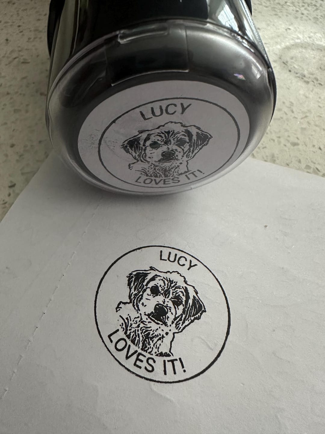 Customer photo review of Face Stamp ¦ Self-Inking Stamp ¦ US