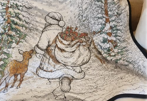 Customer photo review of Custom Blanket - For Adults, Kids - DIY Christmas Doodle Blanket