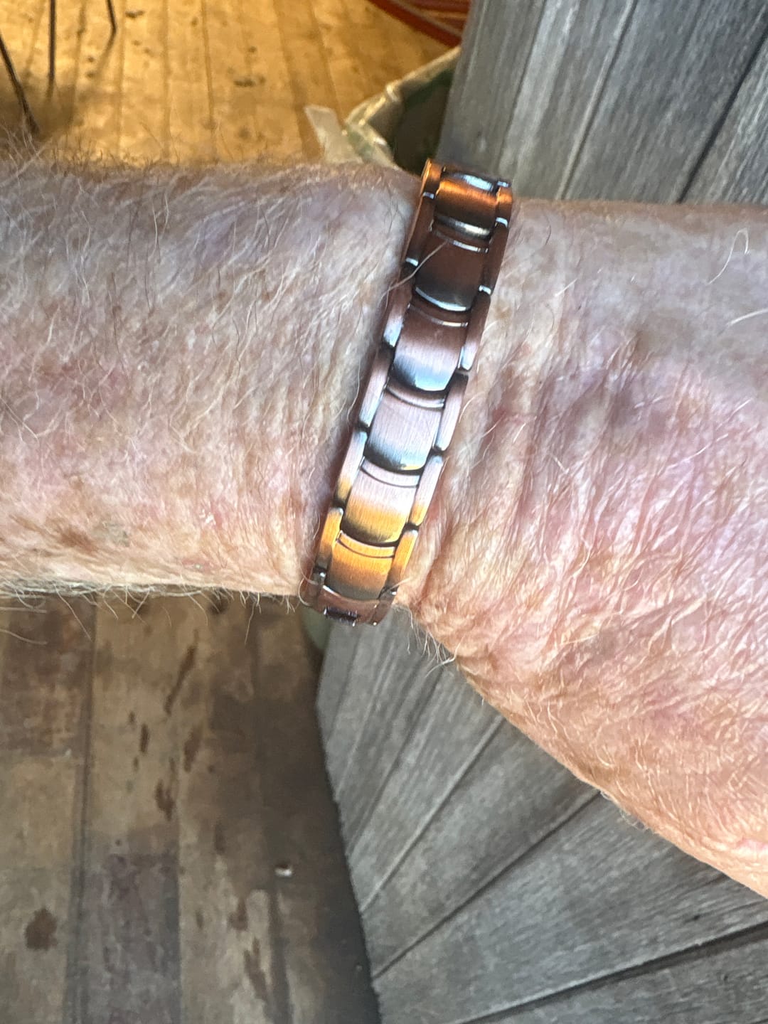Customer photo review of Riders' Copper Bracelet
