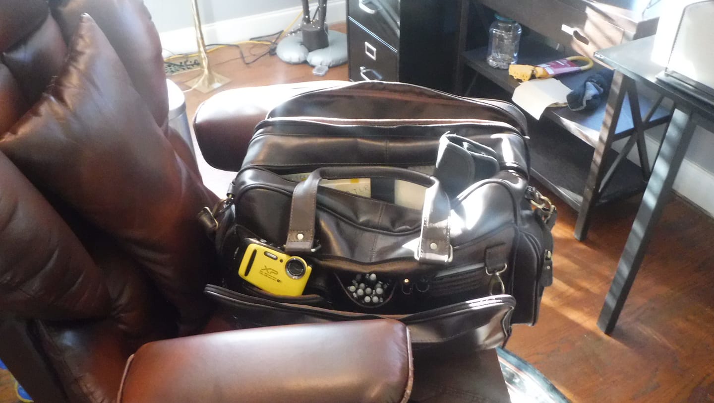 Customer photo review of Cowhide Leather Business Travel Briefcase