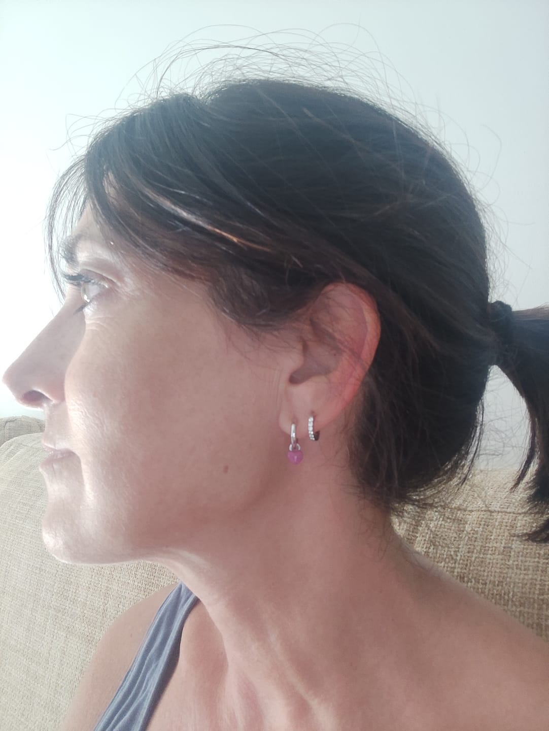 Customer photo review of Pendientes Circón