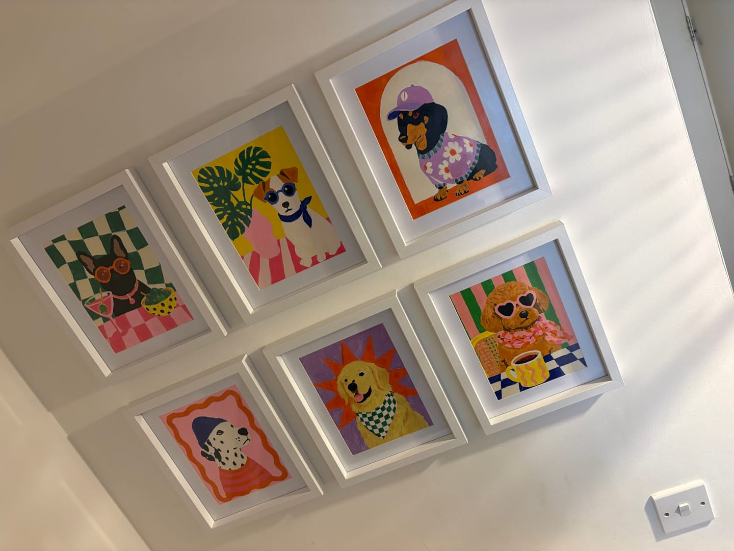 Customer photo review of 6 Mini Paintings - Fancy Pups Set
