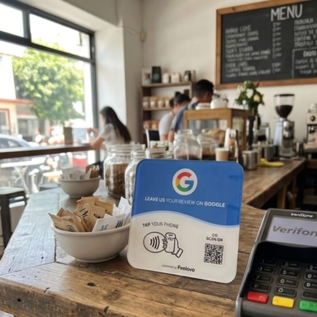 Customer photo review of Feelovo™ Placa Reseñas de Google