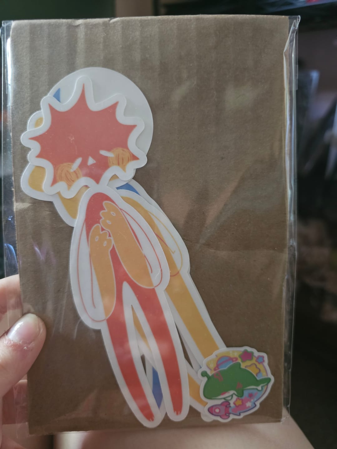 Customer photo review of Minimalistic Space People Bookmark