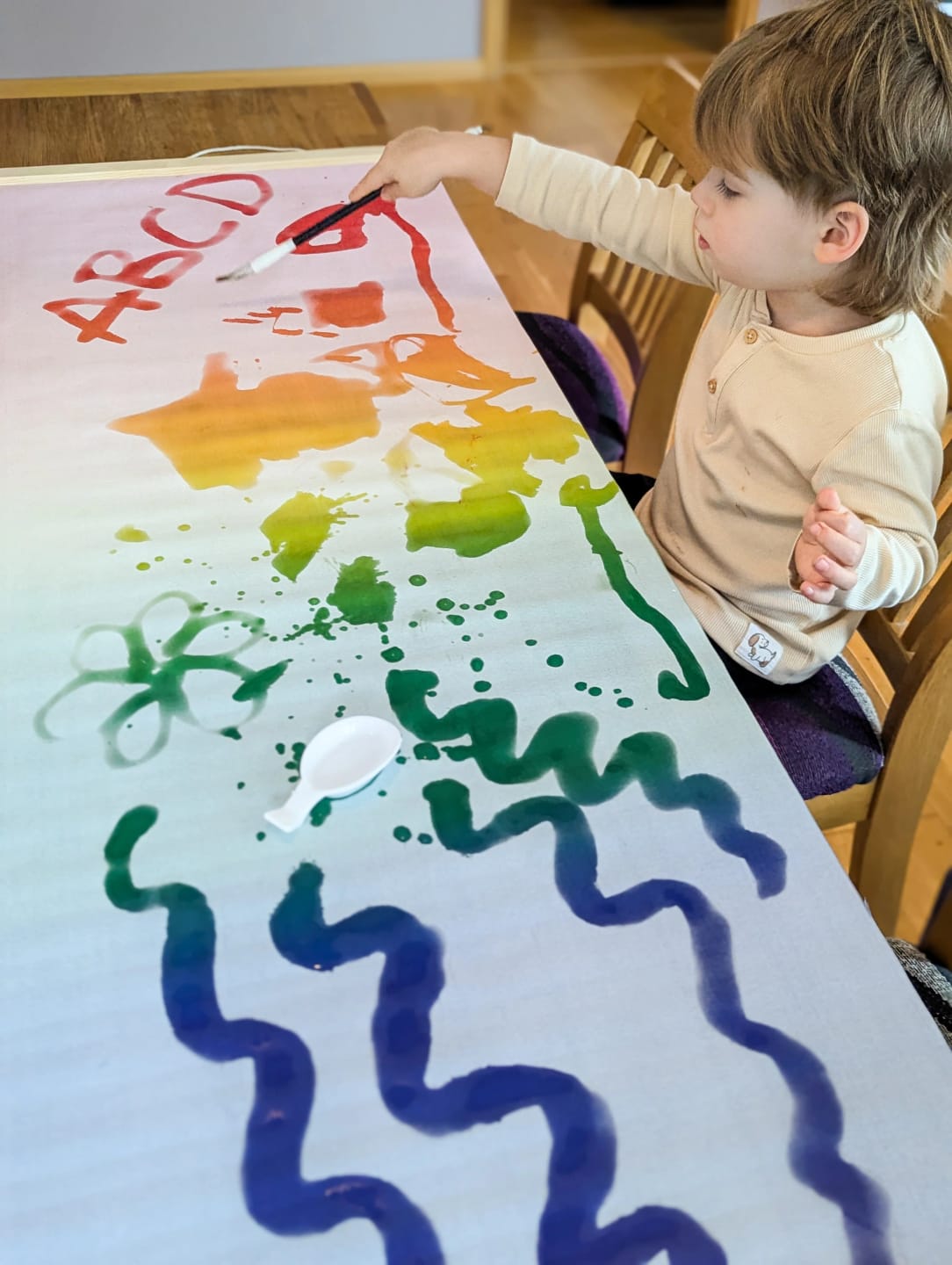 Customer photo review of Magic Drew Colorful Reusable Water Writing Cloth [FREE Water Cup + Brush]