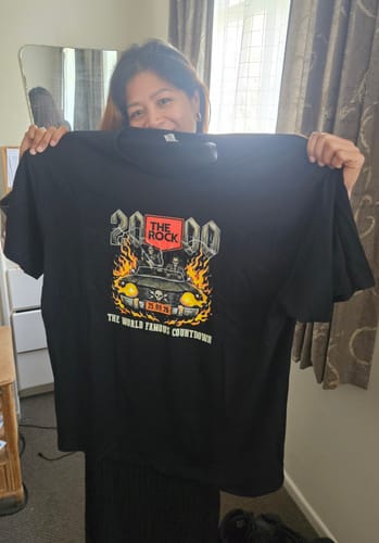 Customer photo review of The Rock 2000 Event T-Shirt 2026