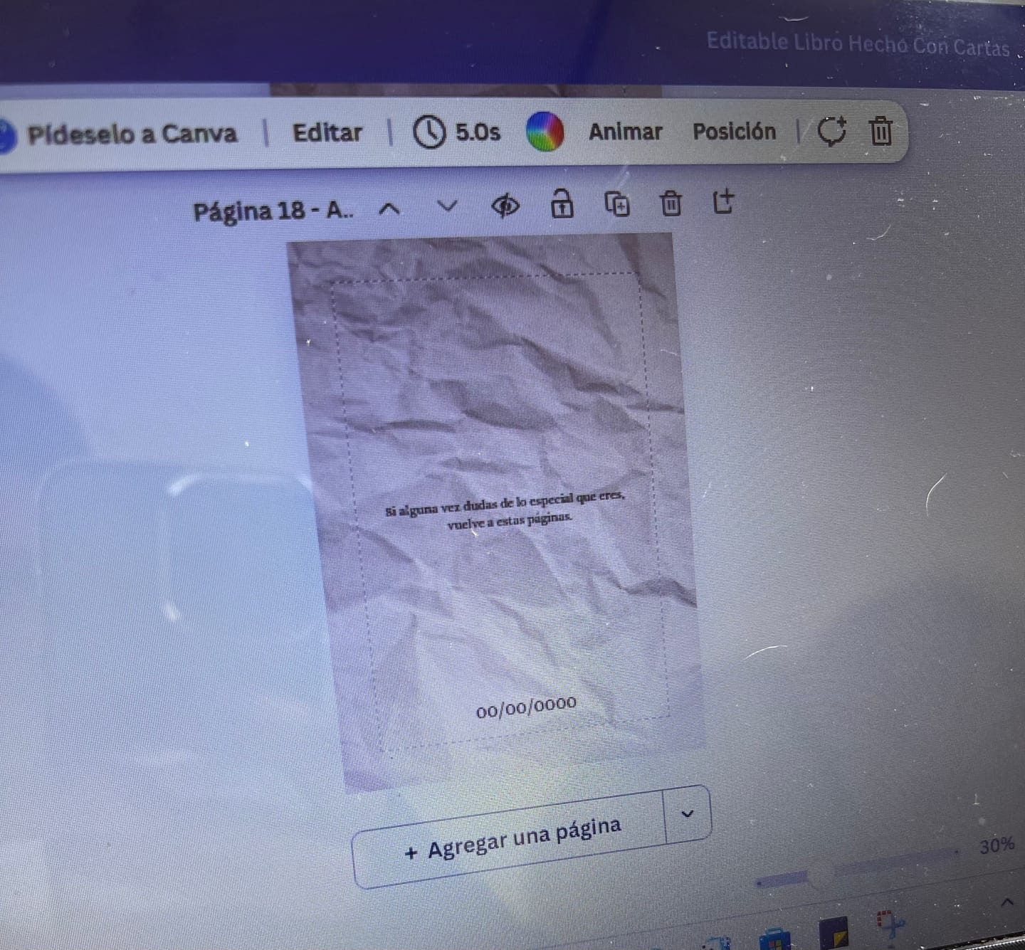 Customer photo review of Libro Digital Editable de Cartas y Recuerdos