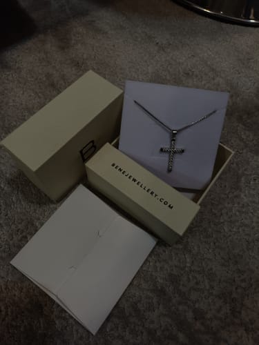 Customer photo review of Leona Cross Necklace