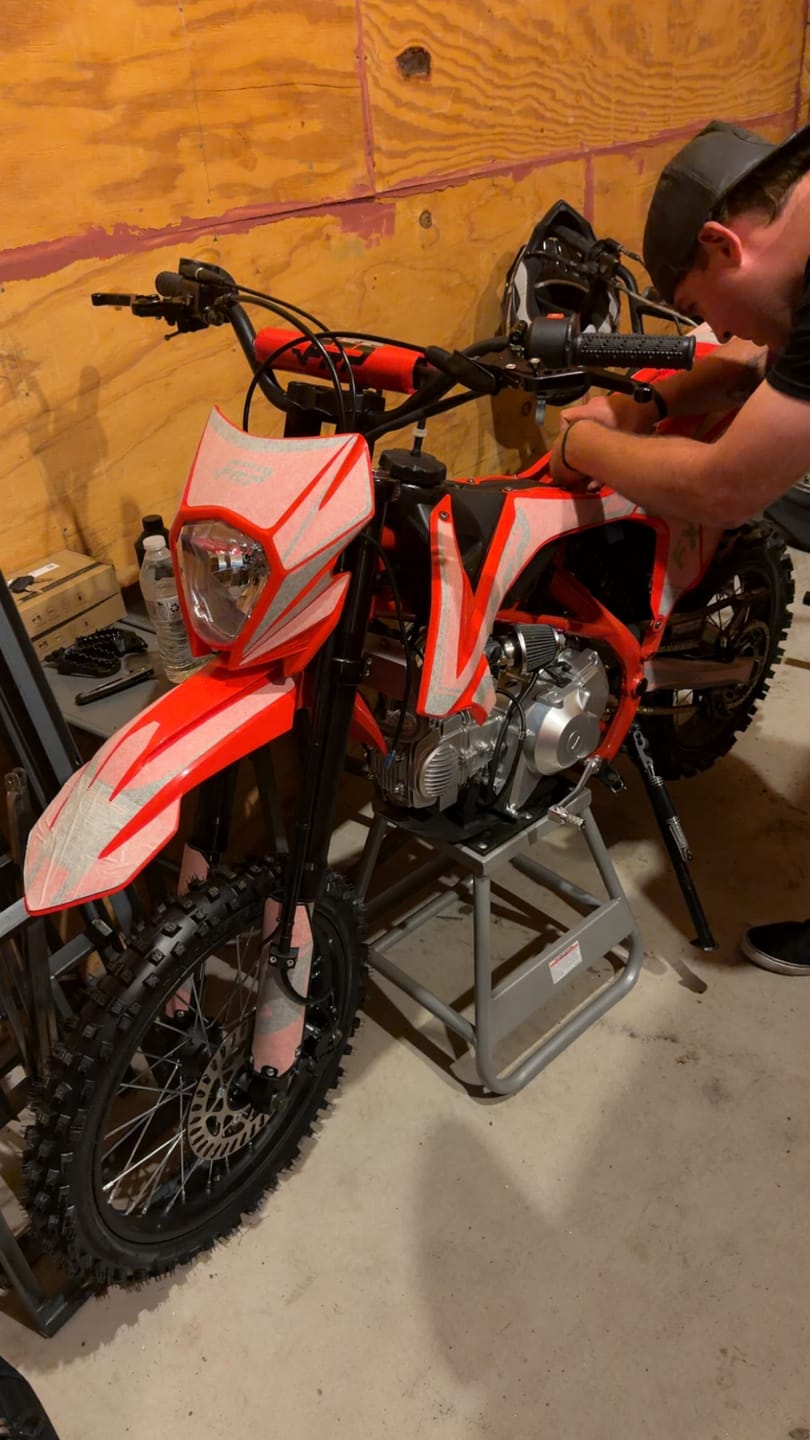Customer photo review of 140cc Dirt Bike for Teens & Adults — FRP Moto FX140, Oil-Cooled 4-Speed Manual