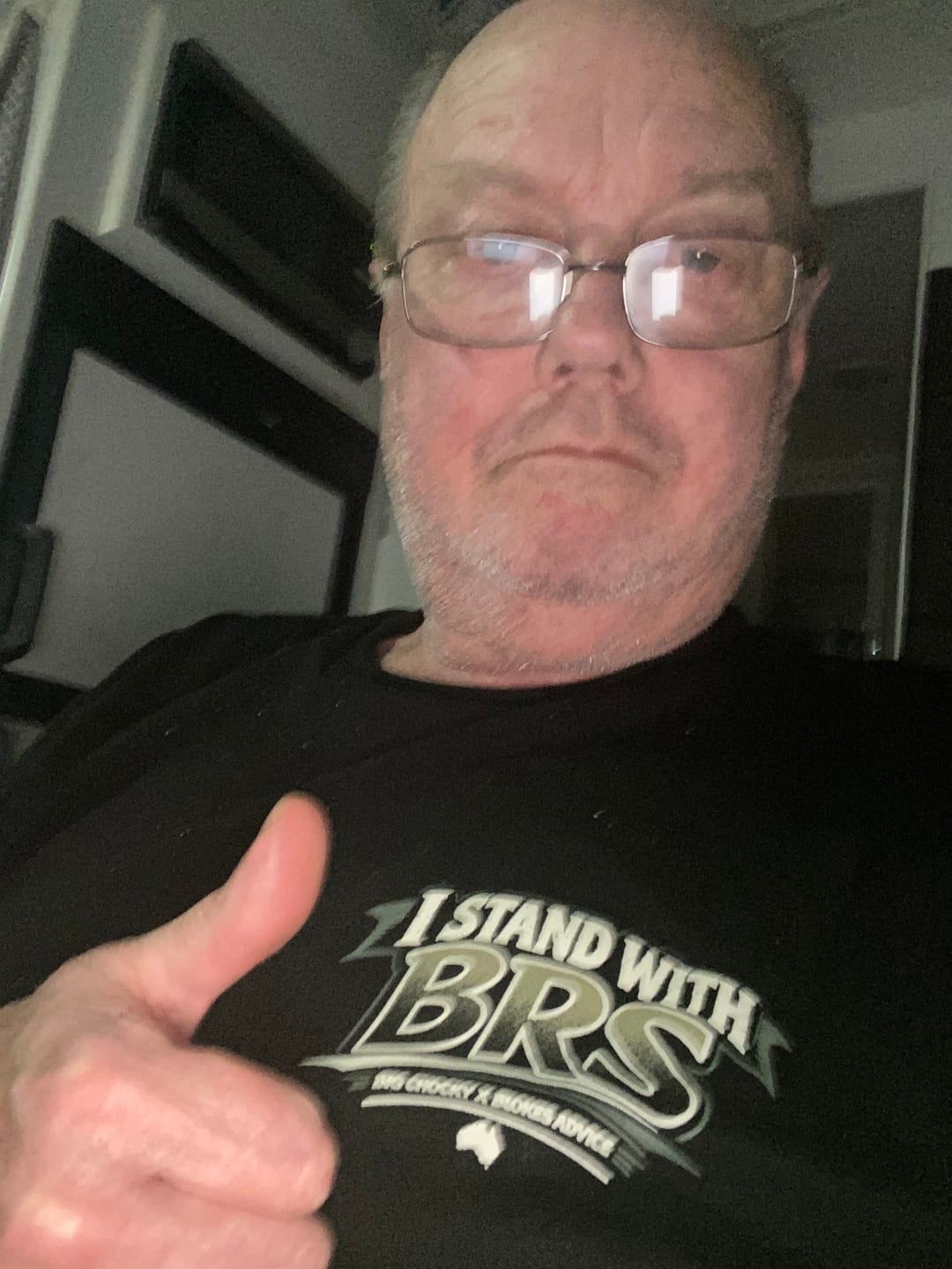 Customer photo review of Big Chocky | Stand With BRS Tee
