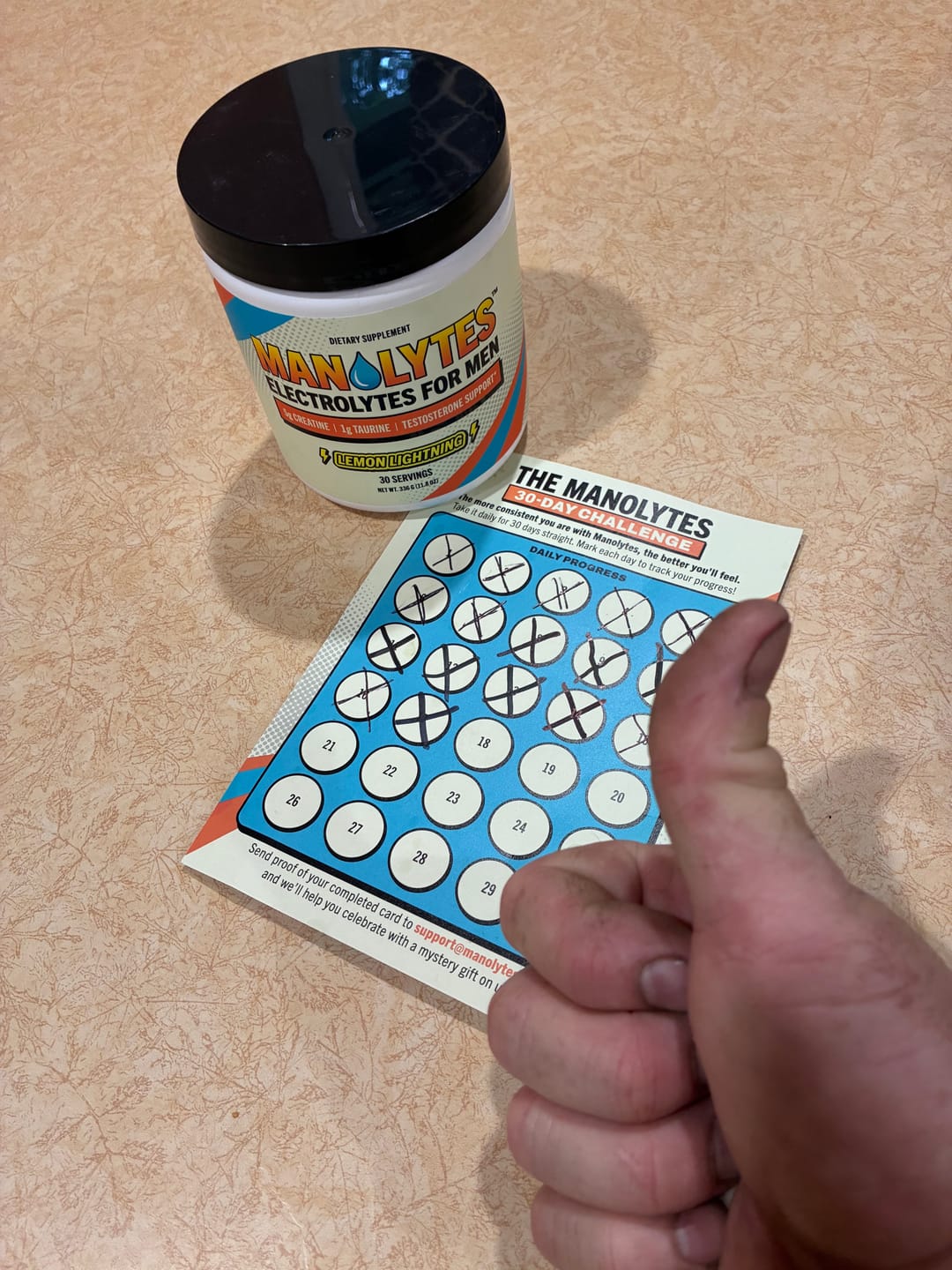Customer photo review of Manolytes Daily Electrolytes