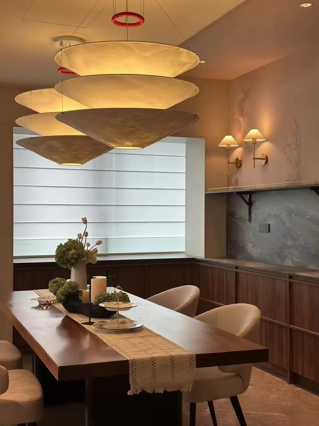 Customer photo review of Japanese Dupont Tyvek Paper Pendant Light Fixture - Nordic Hanging Chandelier Lamp for Living Room, Dining Room, Bar & Bedroom Decor