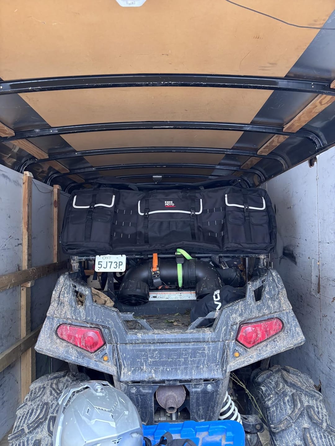 Customer photo review of UTV Double Gun Holder Tool Rack for Hunting Gear