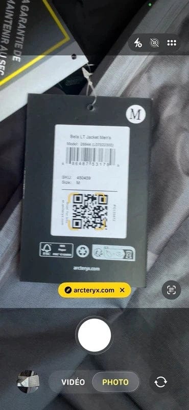 Customer photo review of Veste Arc*terx S