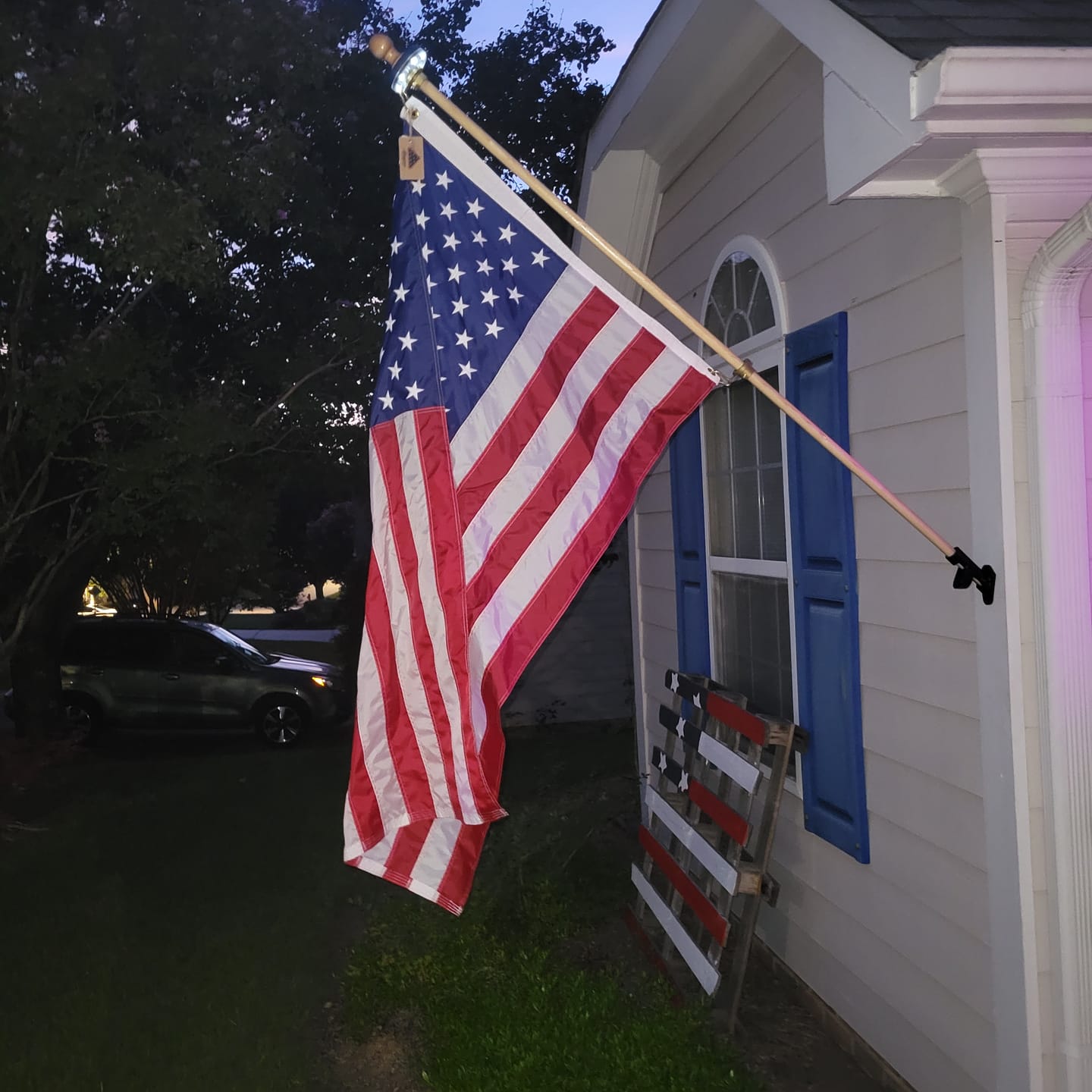 Customer photo review of 3' x 5' American Flag Set