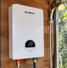 Customer photo review of Camplux Electric Point of Use Tankless Hot Water Heater, 4.5kW at 110~120V