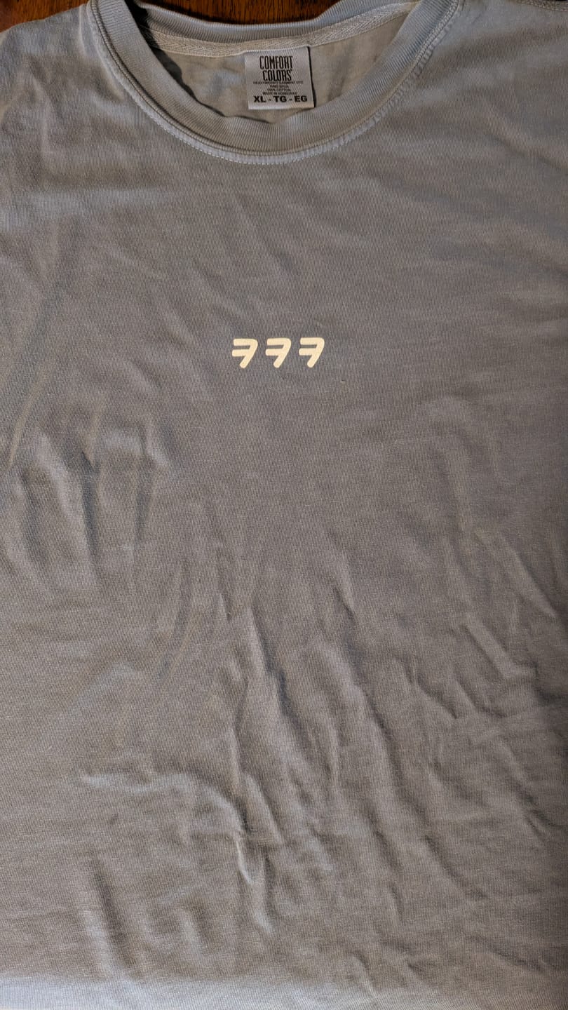 Customer photo review of ㅋㅋㅋ Korean Laugh Back Print T-shirt