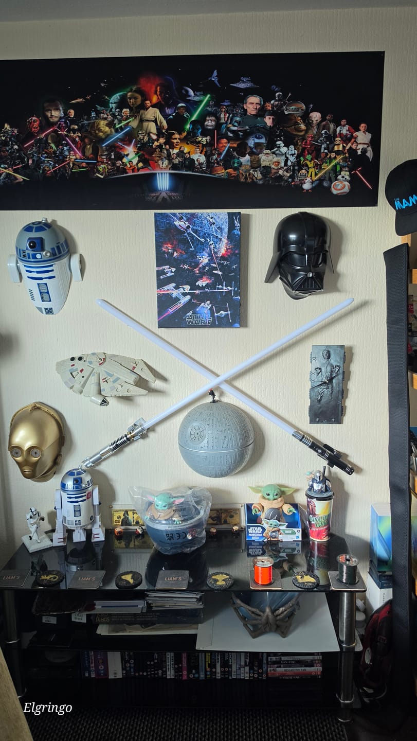 Customer photo review of Lightsaber Wall Mounts