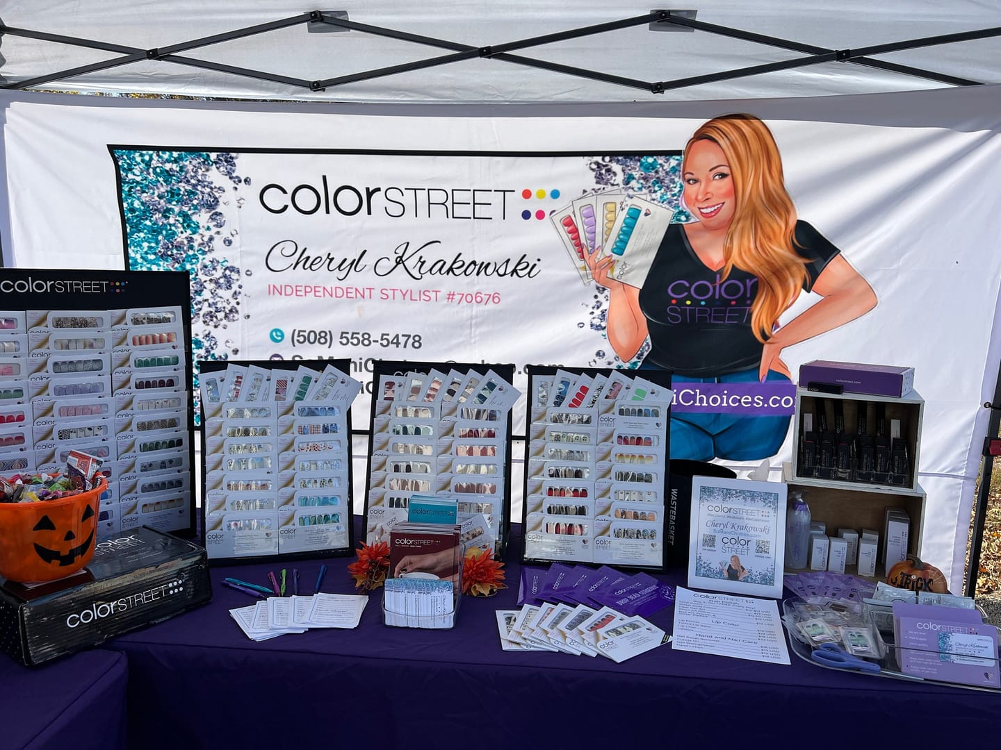 Customer photo review of Custom Canopy Tent Wall Banner for Vendors and Events