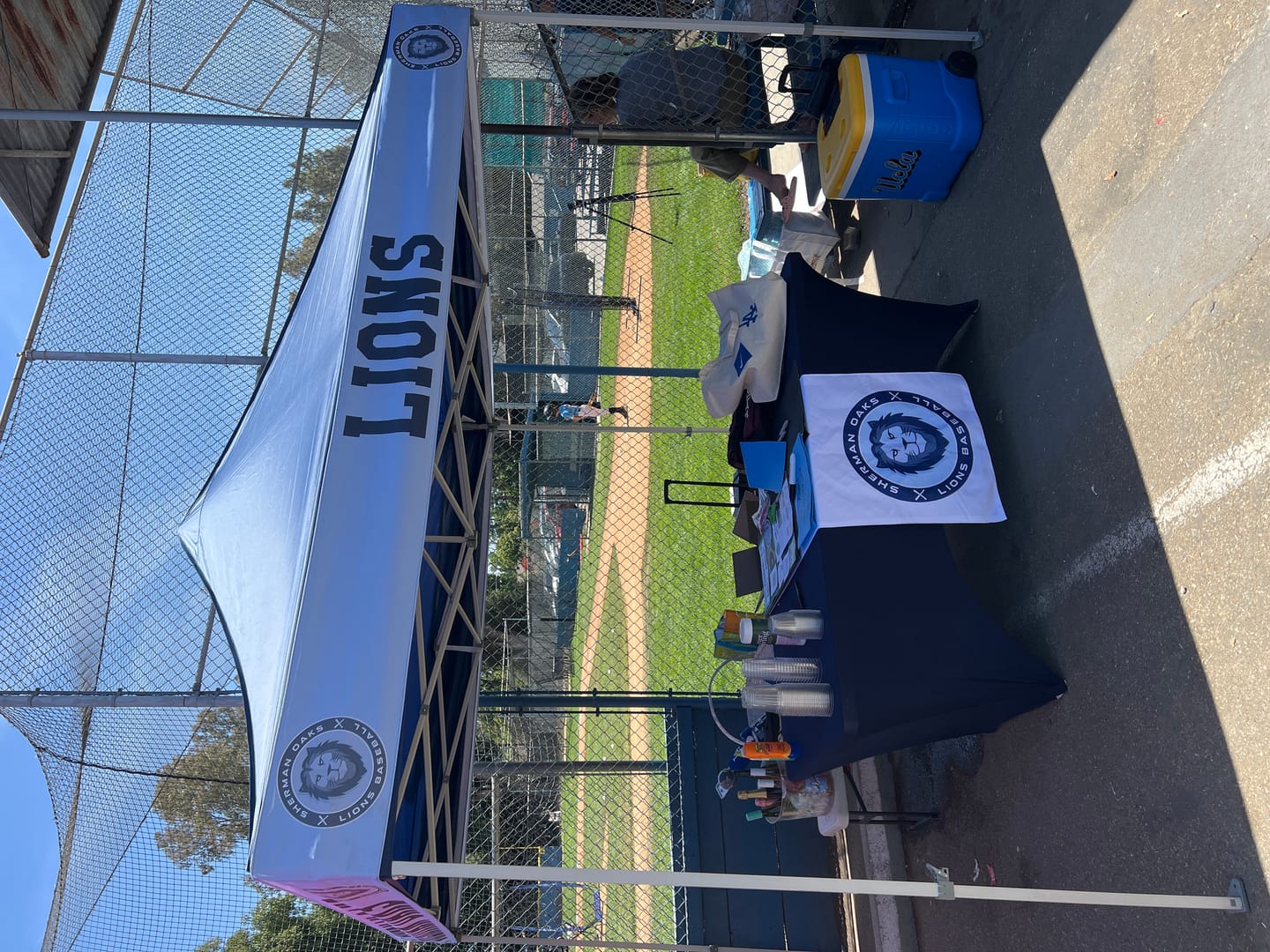 Customer photo review of Custom 10×10 Canopy Wrap Banner for Vendor Tents
