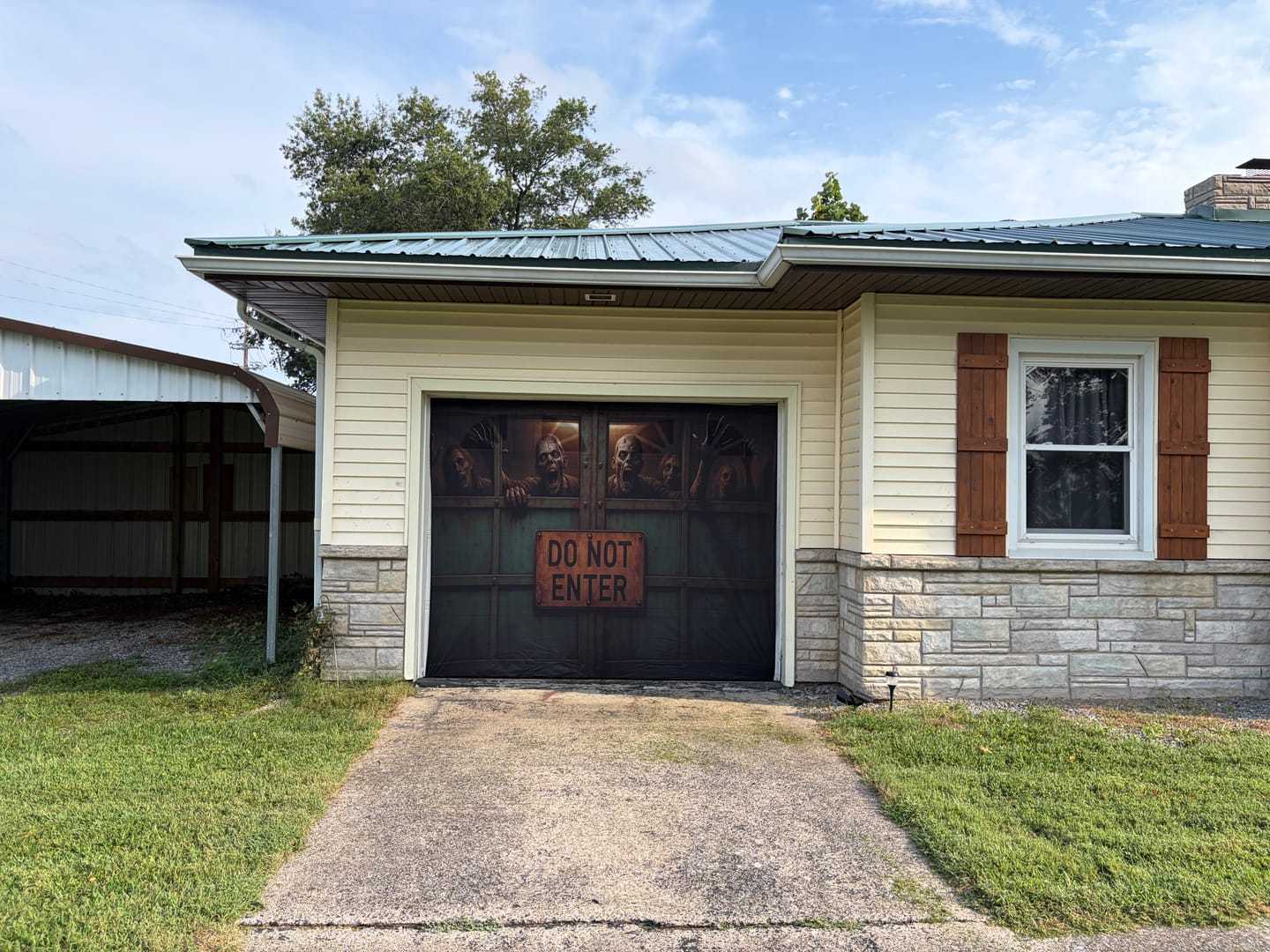 Customer photo review of Zombie Lockdown - Garage Door Cover