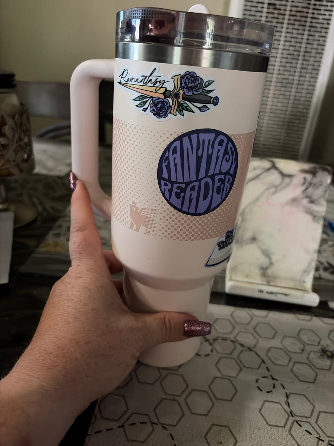 Customer photo review of romantasy sticker pack
