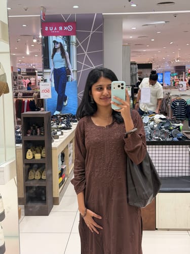 Customer photo review of Aayat Chocolate Brown Rayon Kurta Pant set