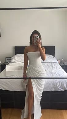 Customer photo review of The Diana Maxi Dress - White