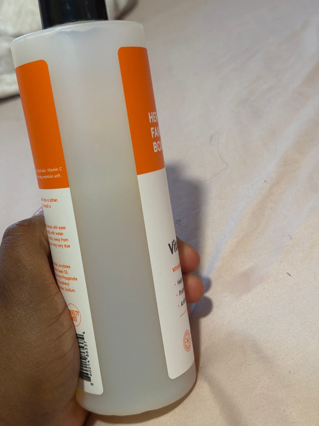 Customer photo review of Vita C Bright - Turmeric Body Wash