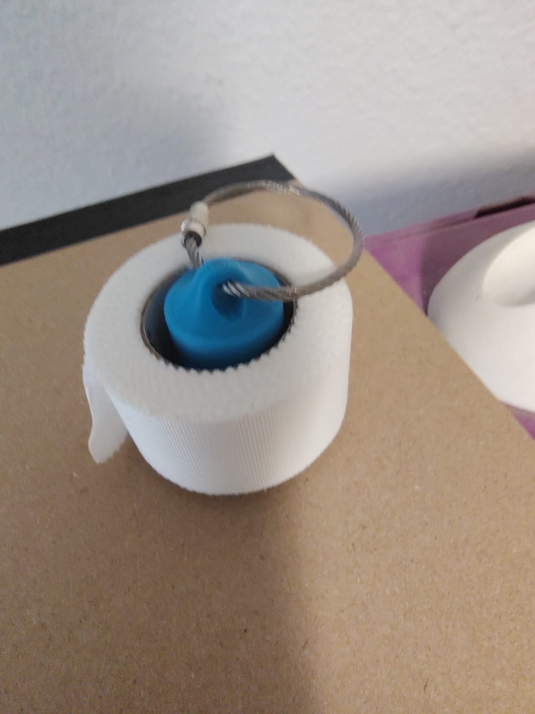 Customer photo review of Blue Roll Holder 1-pack