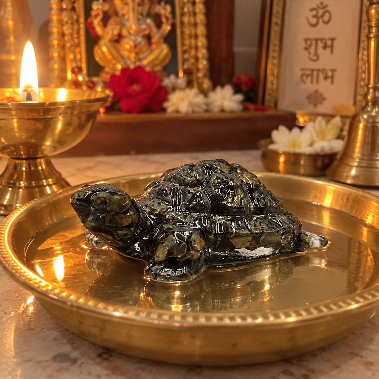Customer photo review of Pyrite Tortoise Statue