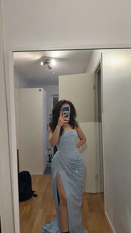 Customer photo review of The Diana Maxi Dress - Baby Blue