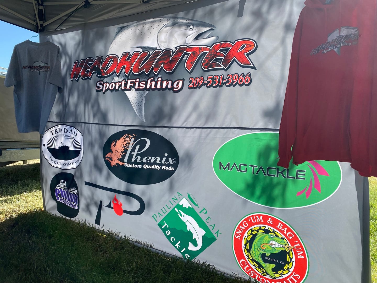 Customer photo review of Custom Canopy Tent Wall Banner for Vendors and Events