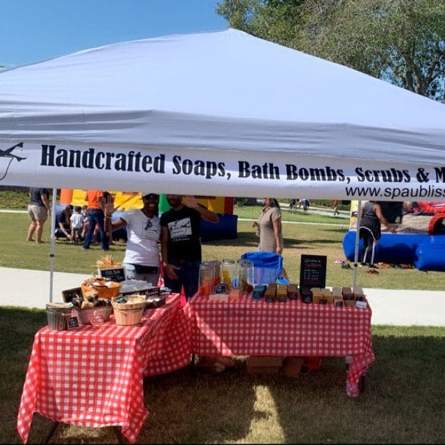 Customer photo review of Custom canopy valance banner for 10x 10 canopy