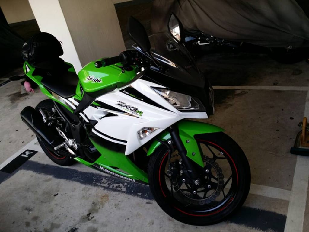Customer photo review of Ninja 300 2013 - 2017 Green White Fairing kit set