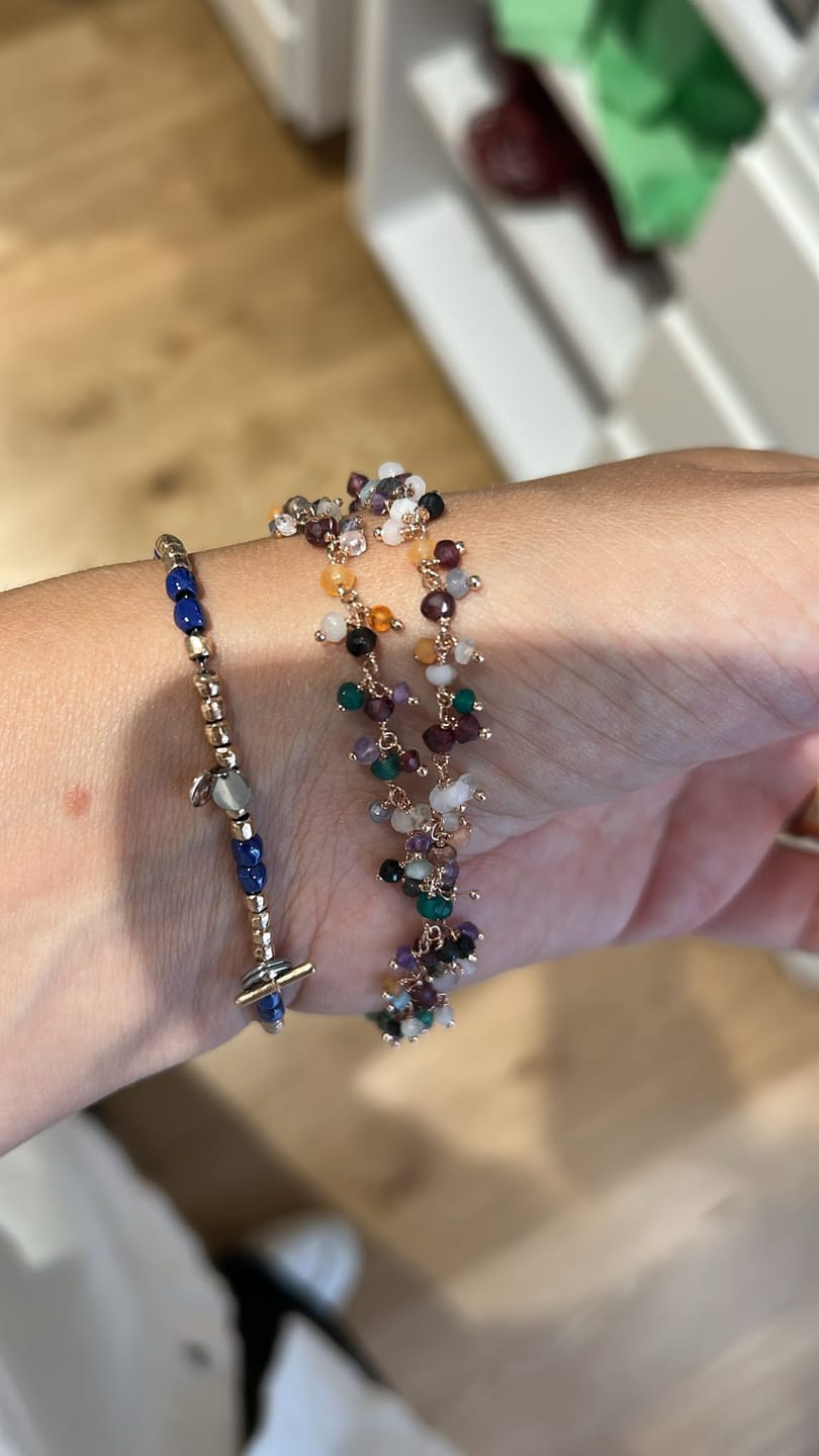 Customer photo review of Collana con Piccoli Ciondoli in Quarzo Multicolore