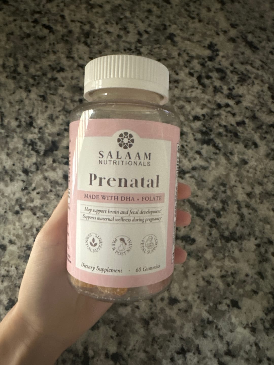 Customer photo review of (NEW) Halal Essential Prenatal Vitamins - Gummy Multivitamins with Folate & DHA - 60 Count