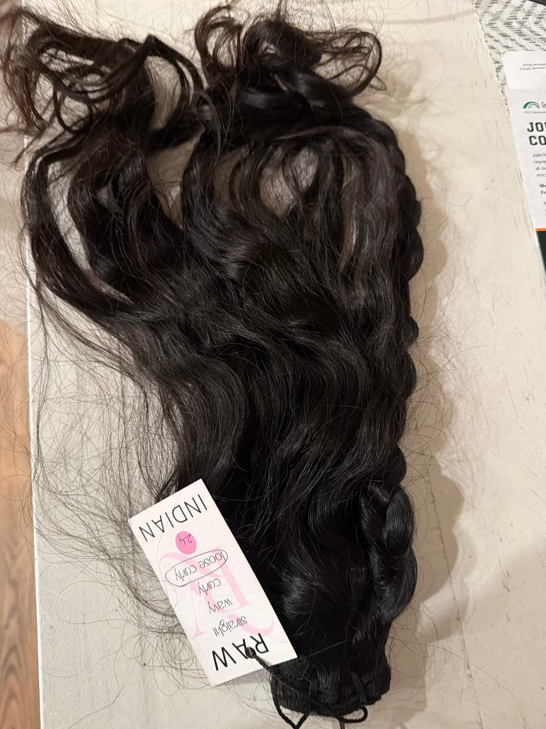 Customer photo review of Raw Indian Loose Curly Hair