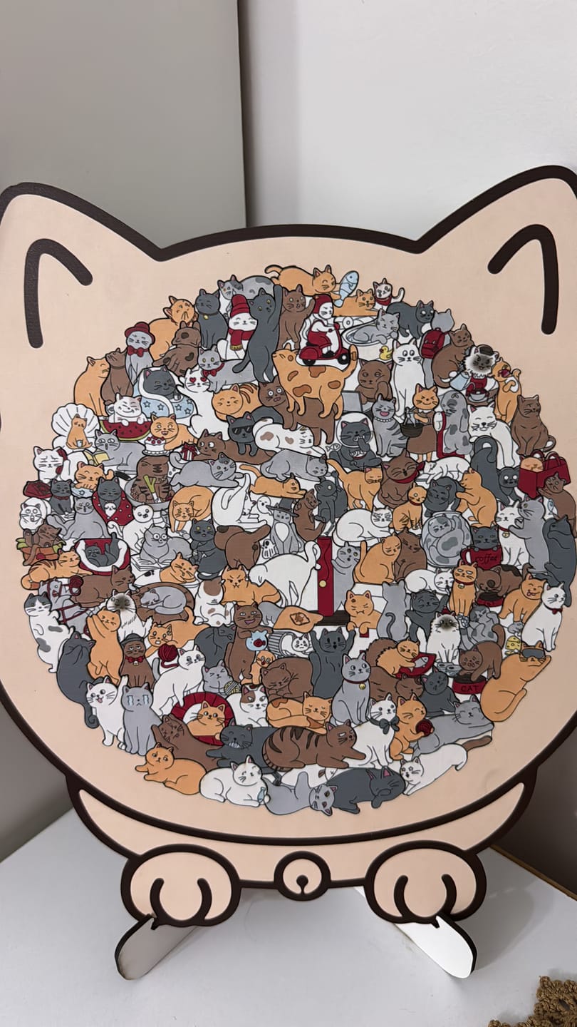 Customer photo review of PuzzPati® Ahşap Kedi Puzzle