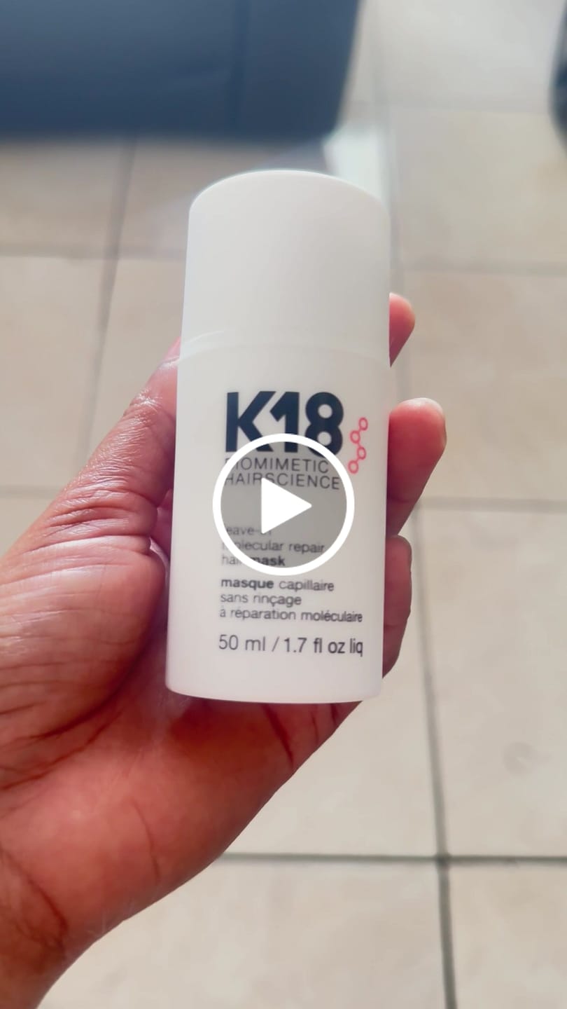 Customer video review of K18 Leave In Molecular Hair Repair Mask - 50ml Hair Treatment