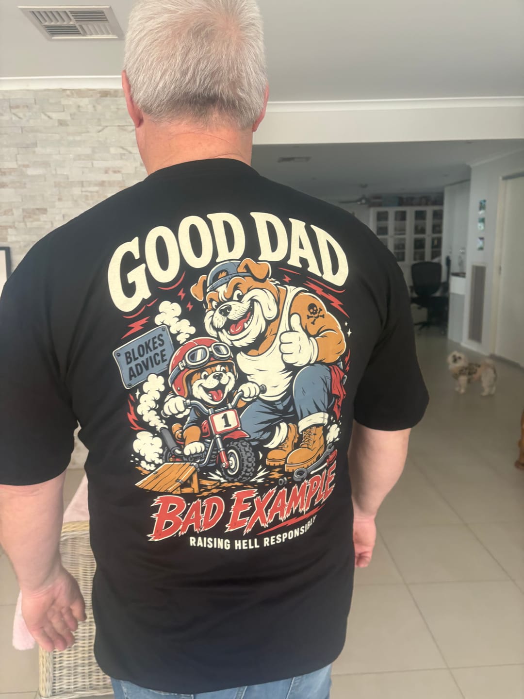 Customer photo review of Bad Example Tee