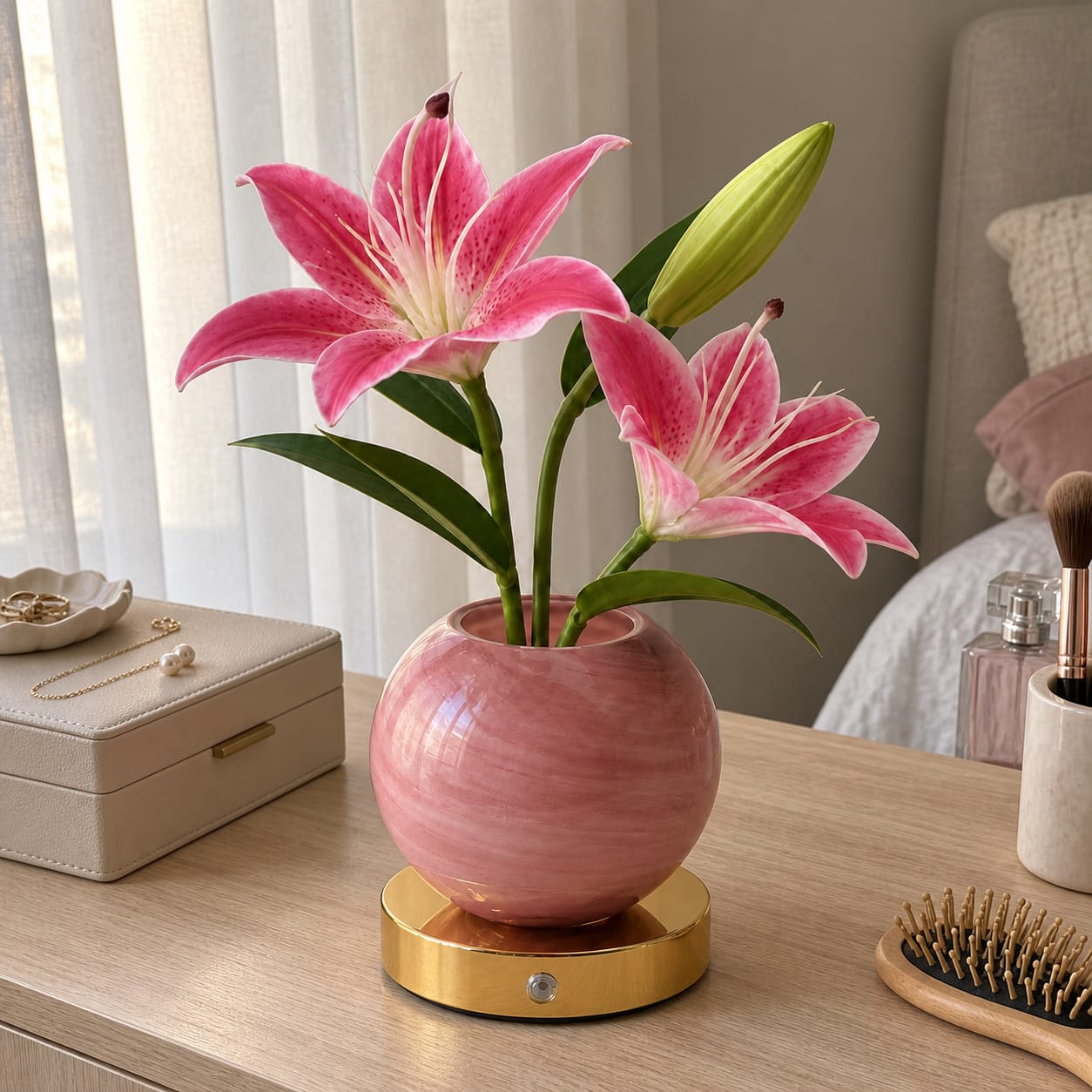 Customer photo review of Lily Bloom Lamp