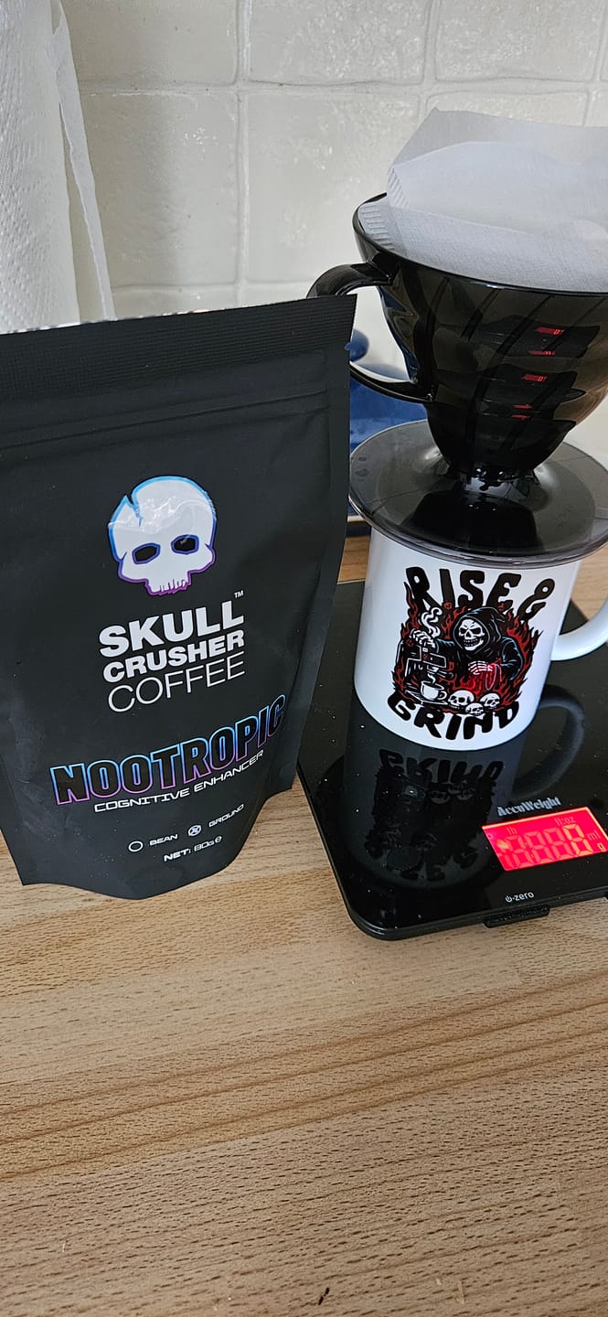 Customer photo review of Skull Crusher Coffee - Nootropic  - 80g