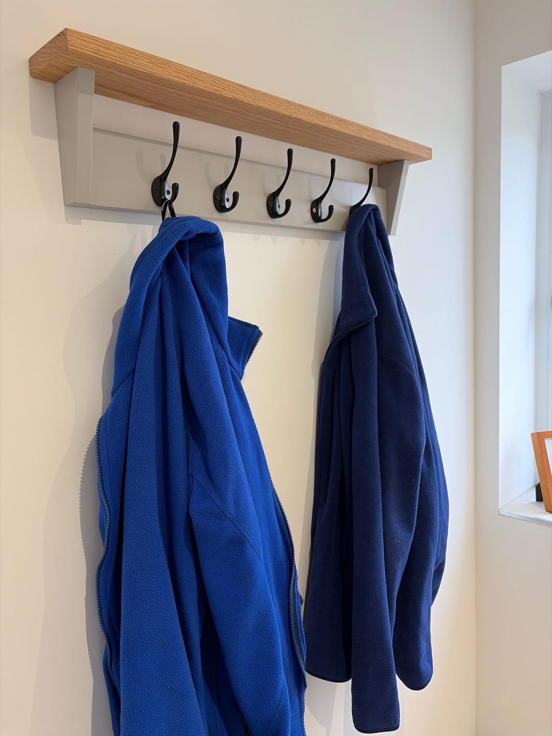 Customer photo review of Purbeck Stone Coat Rack with Shelf