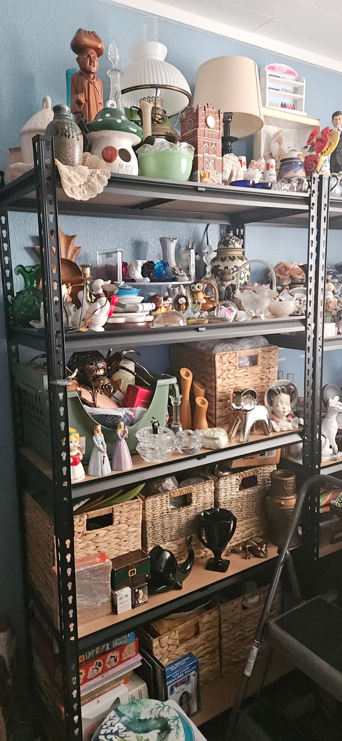 Customer photo review of REIBII 35.5"W Garage Storage Shelves, 5-Tier Metal Shelving Unit with 2020 LBS Capacity, Adjustable Storage Rack for Pantry, Closet, Basement & Utility Room