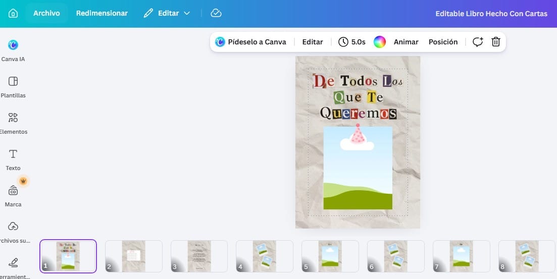 Customer photo review of Libro Digital Editable de Cartas y Recuerdos