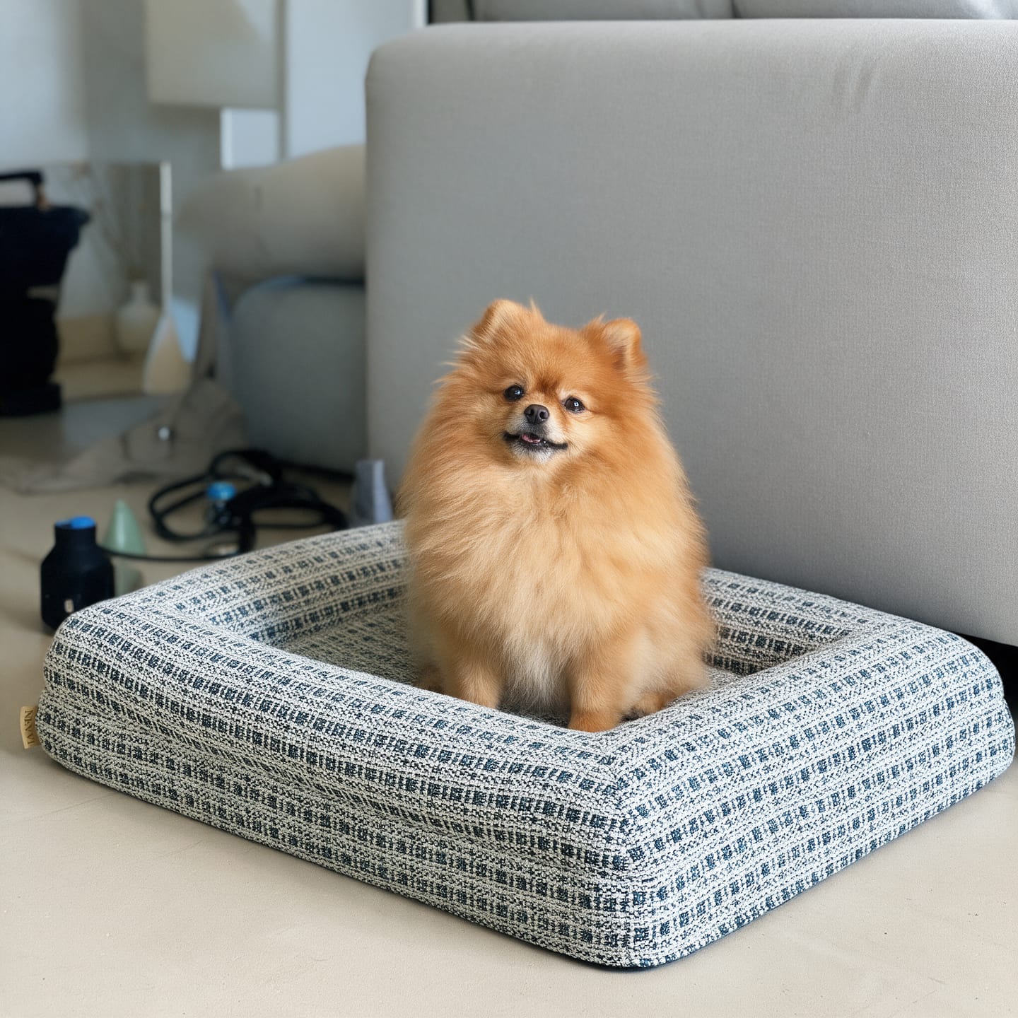 Customer photo review of Orthopedische Hondenbed - Floral Jacquard