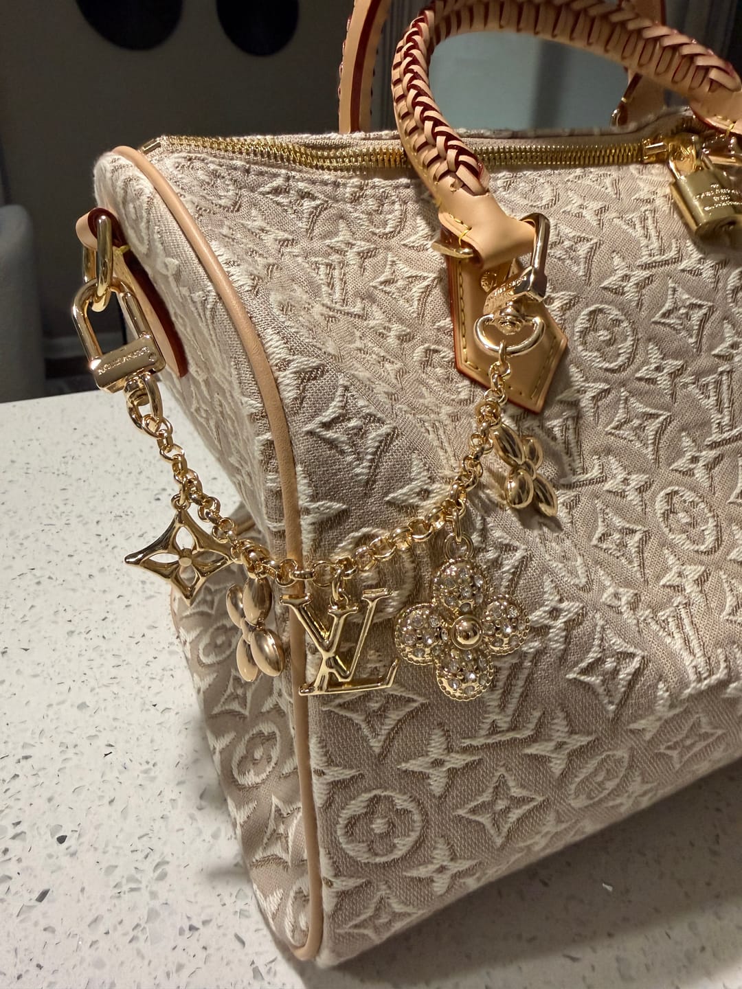 Customer photo review of LV Fleur de Monogram Bag Charm