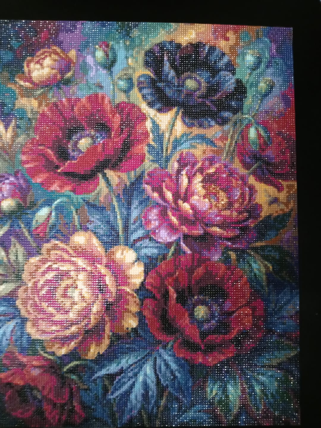 Customer photo review of Jewel Tone Poppy Peony (Diamond Painting)